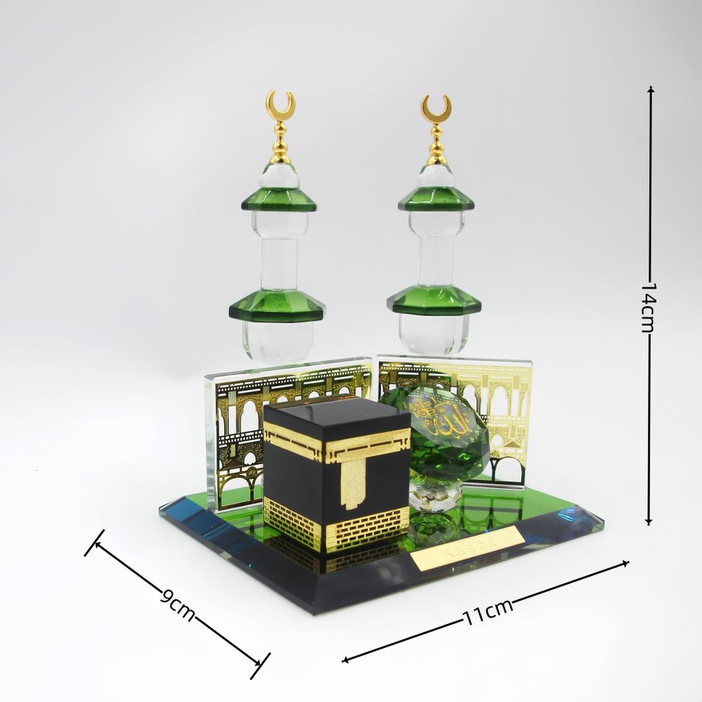 Arabian Style Crystal Glass Crafts Muslim Eid Mubarak & Ramadan Table Decoration for Party