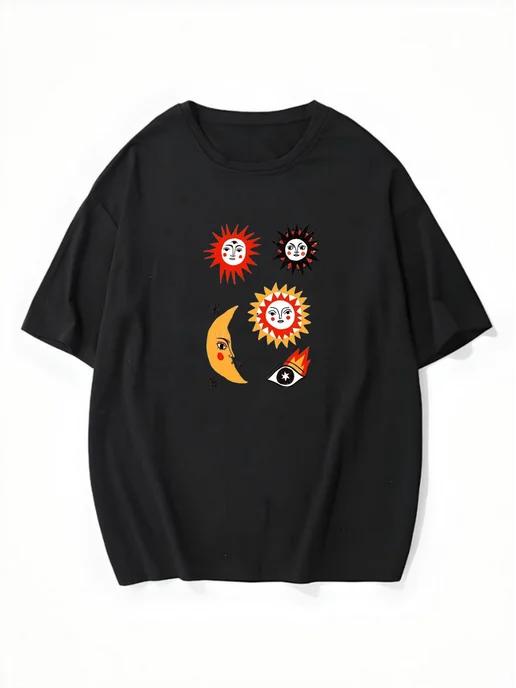 Oversized T-shirt with “Russia” print S
