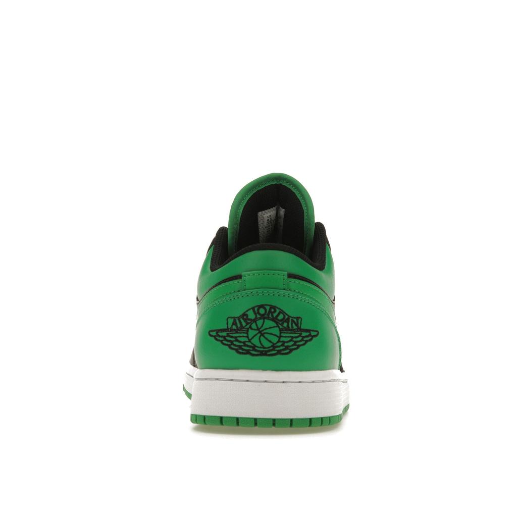 Air Jordan 1 Low Black Lucky Green Men Sneakers White 553558-065