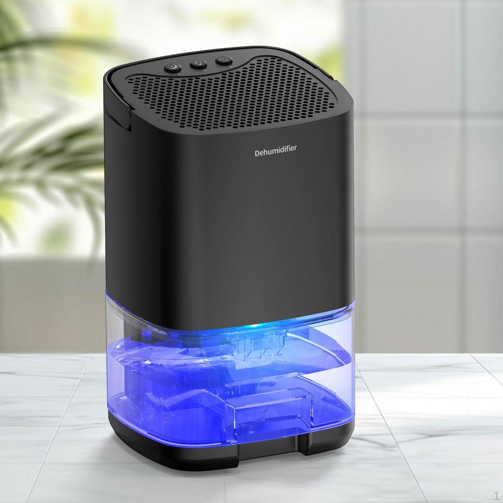 Mini Dehumidifier EU Plug Night Light Small Quiet for Bedroom Room Basements White