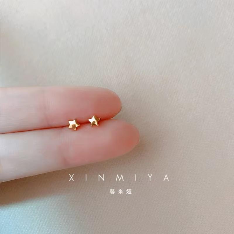 925 Silber Nadeln Gold Farbe Einfach Klein Schmetterling Steckerohrringe für Damen Hypoallergen Tägliches Tragen Ohr Mädchen Piercing Geschenke
