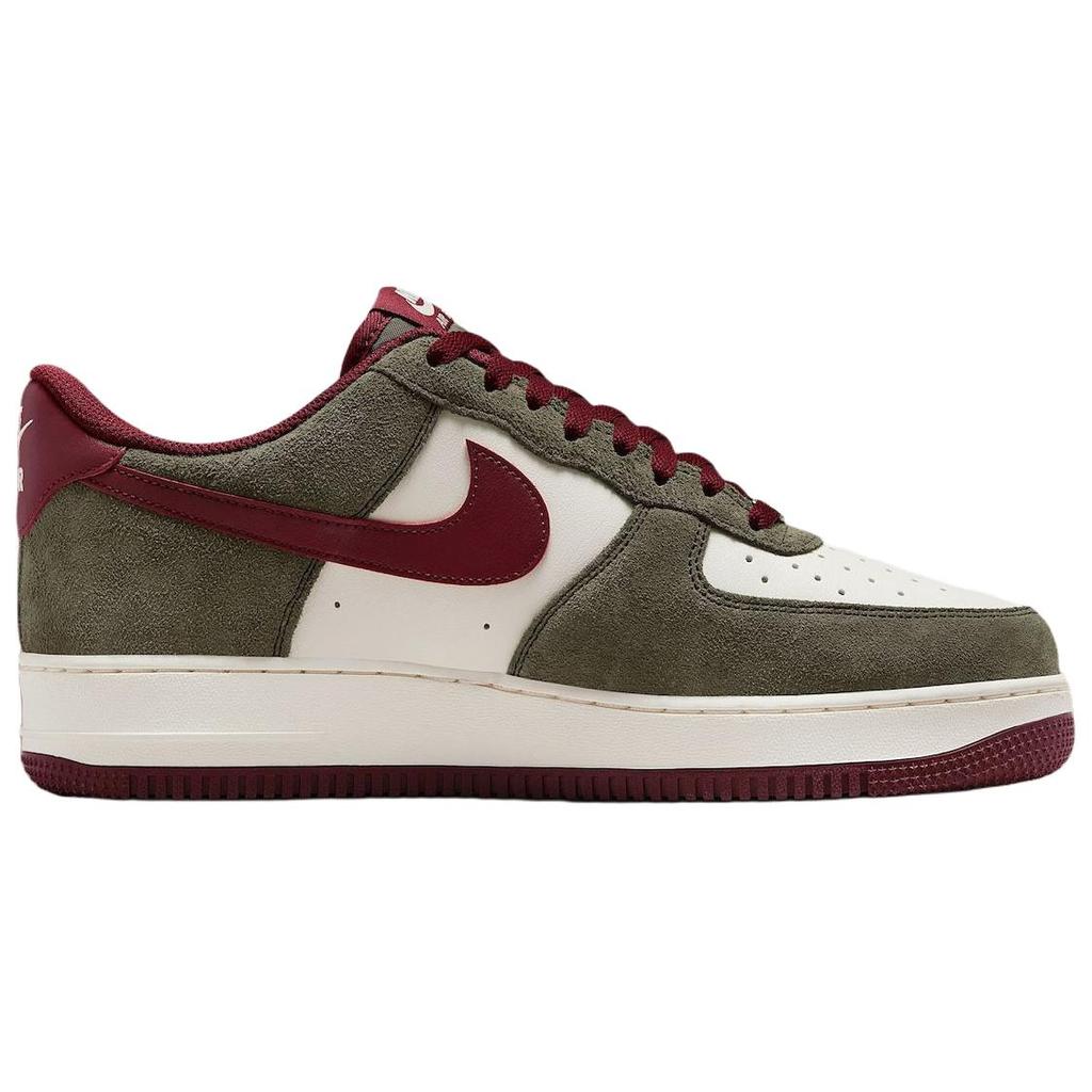 Nike Air Force 1 07 LV8 Cachi Cargo Rosso Scuro Team Sneakers Unisex Grigio Avorio Pallido FQ8714-302
