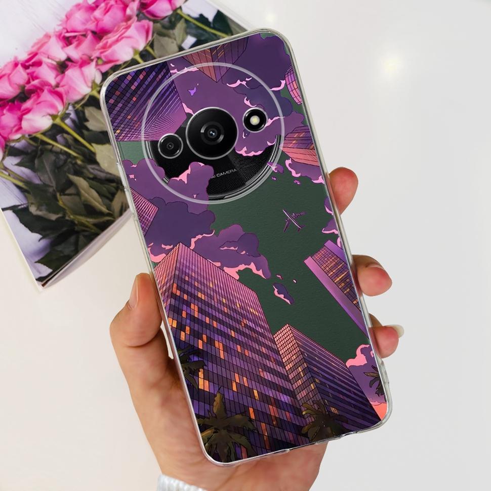 For Xiaomi Redmi A3 Case RedmiA3 Flower Cartoon Fundas Soft Silicone Casing For Xiaomi Poco C61 PocoC61 Coque Ultra Slim Cover