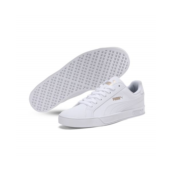 Puma Smash Classic Casual Leichte Low-Top Sneaker Unisex Sneaker Weiß Platin 359622-16
