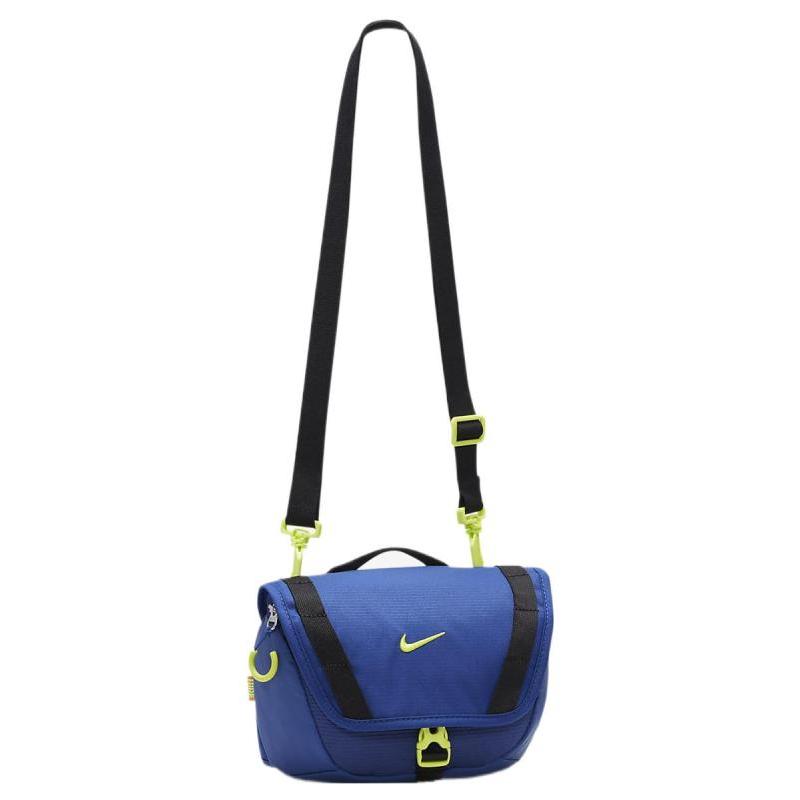 Nike Polyester Nylon Blend Crossbody Fanny Pack Regular Unisex Dark Royal Blue & Atomic Green Casual DJ9681-455