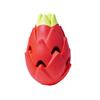 Pitaya Dog Puzzle Toy Treat Hiding Molar Chew Interactive Self Playing Pet Toy For Boredom Relief Durable Rubber Bone Shape Puppy Training Supplies