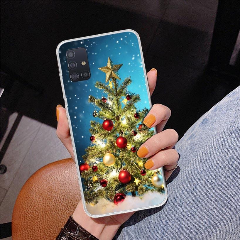 Merry Christmas Tree Snow Phone Case For Samsung Galaxy A52 A32 A22 A12 A51 A31 A50S A30S A20S A10S Note 20 Ultra 10 Plus S10 A7