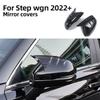 For Honda Stepwgn Spada   ABS Carbon Fiber Side Mirror Cover Rearview Mirror Decoration Sticker Trim Cutylin Accessories