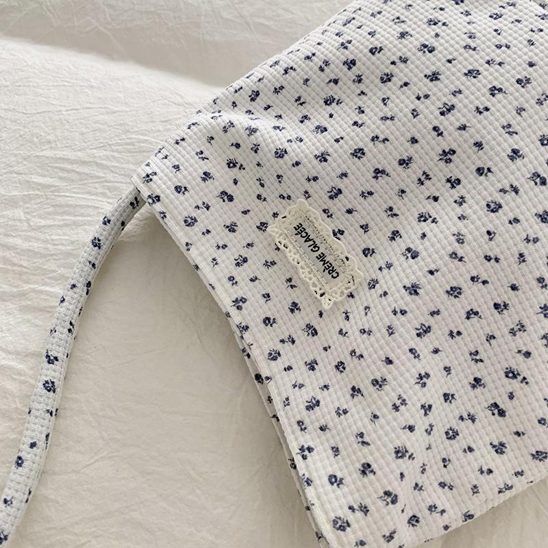 Women Floral Dot Canvas Tote Bag Mini Shoulder Handbag Casual Daily Purse