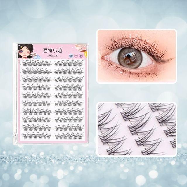 

Bonnie Wisp - False Eyelashes Clusters (Various Designs) 60 Pcs - Black - 9-11mm