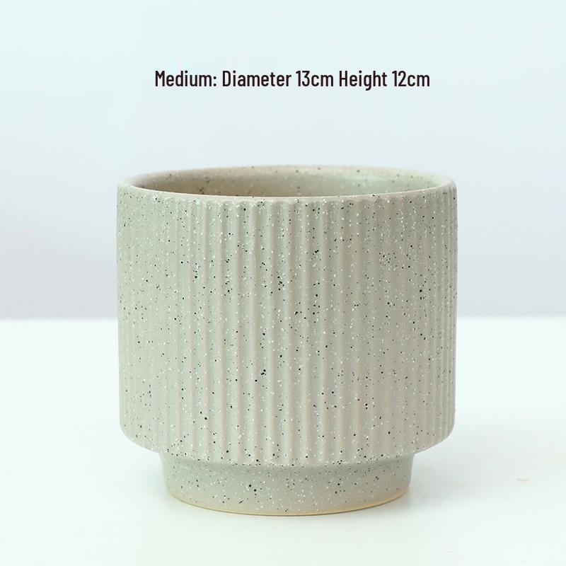 Ceramic Orchid Flower Pot - White Light Luxury, Minimalist Nordic Design for Indoor Living Room