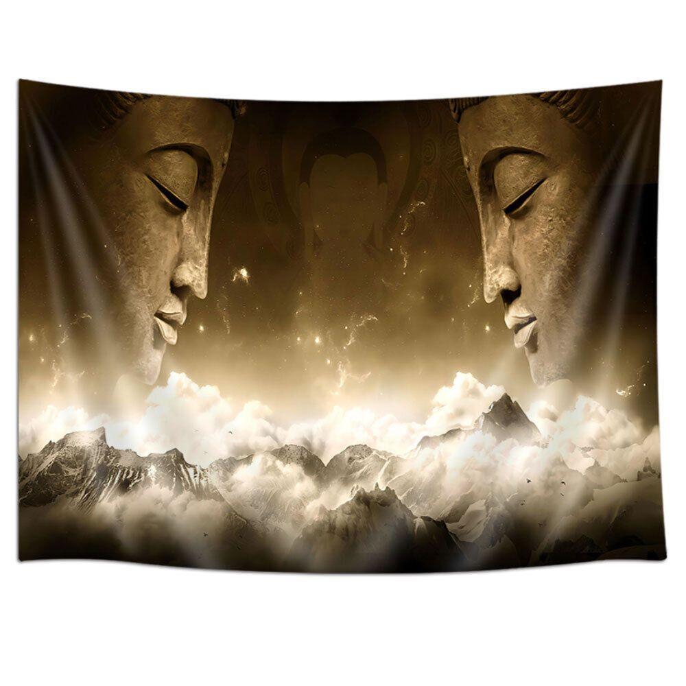 Medieval fantasy Gothic tapestry Buddha figure 75x100