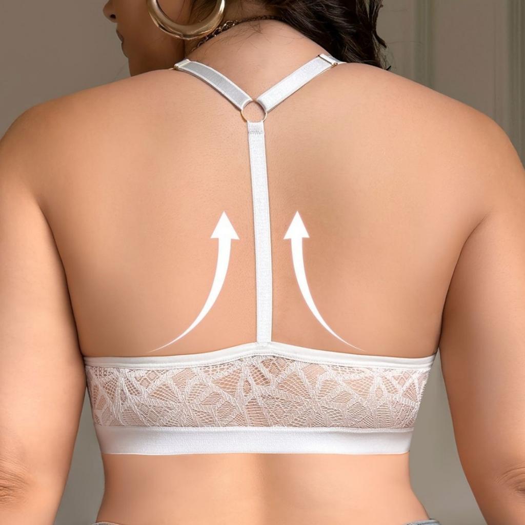 Sexy krajkové prádlo se zapínáním vpředu, sexy krajkový francouzský styl, průsvitné pokušení, dutá podprsenka