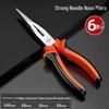SMVP 6-inch Industrial Electrician's Needle-Nose Pliers CN Plug (adapter Included)