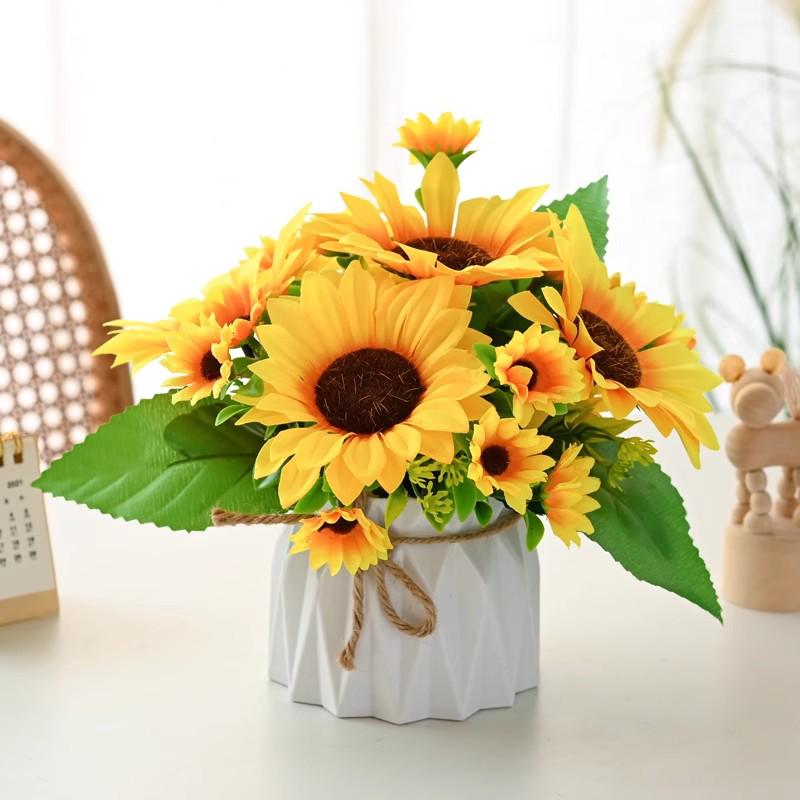 Indoor Artificial Flower Bouquet Decor for Office or Living Room