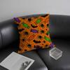 Spinnen Süßigkeiten Halloween Kissenbezug Kurzplüsch Beidseitiger Druck Quadratische Kissenbezüge Sofa Heim Kissen Deko