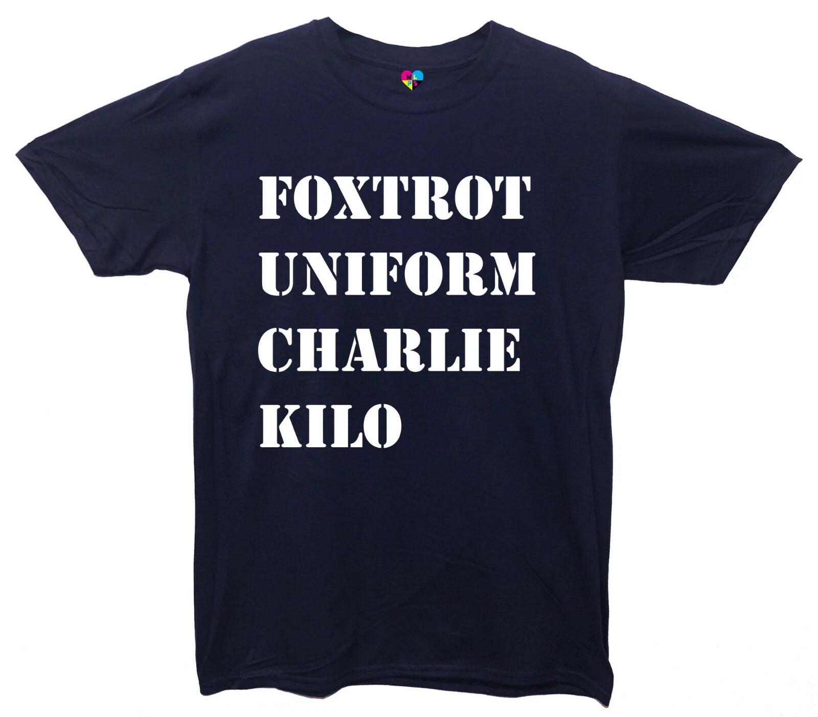 Foxtrot Uniform Charlie Kilo Adult Humour Printed T-Shirt 4XL