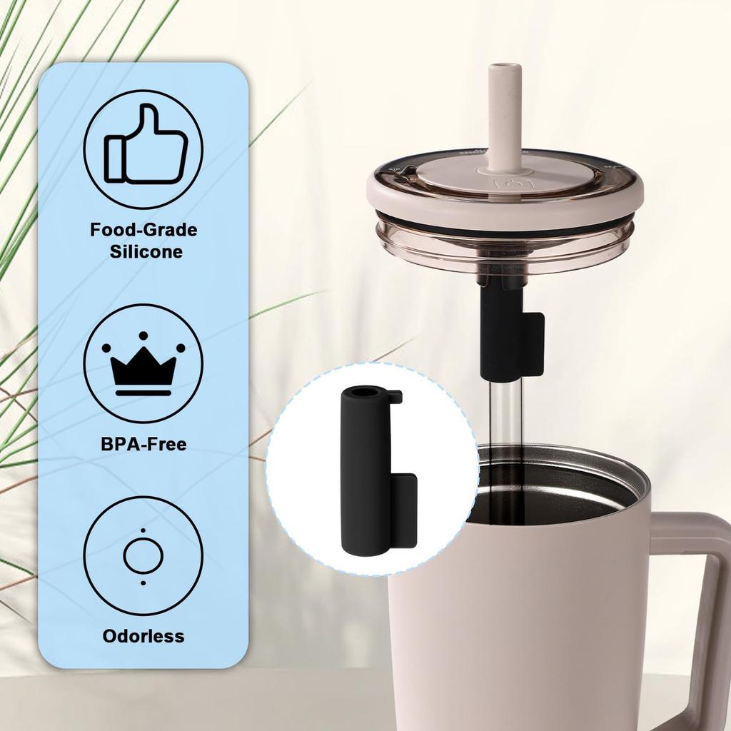Tumbler Straw Set for Brümate Era 40oz Tumbler, Include 2pcs Tumbler Straw Cover Cap 4pcs Reble Tumbler Straw Replacement 1pcs Straw Cleaner Brush