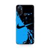 Phone Case - MANIACASE - Oppo A32 - Black and Blue Color - TPU Silicone - Nike Logo Pattern