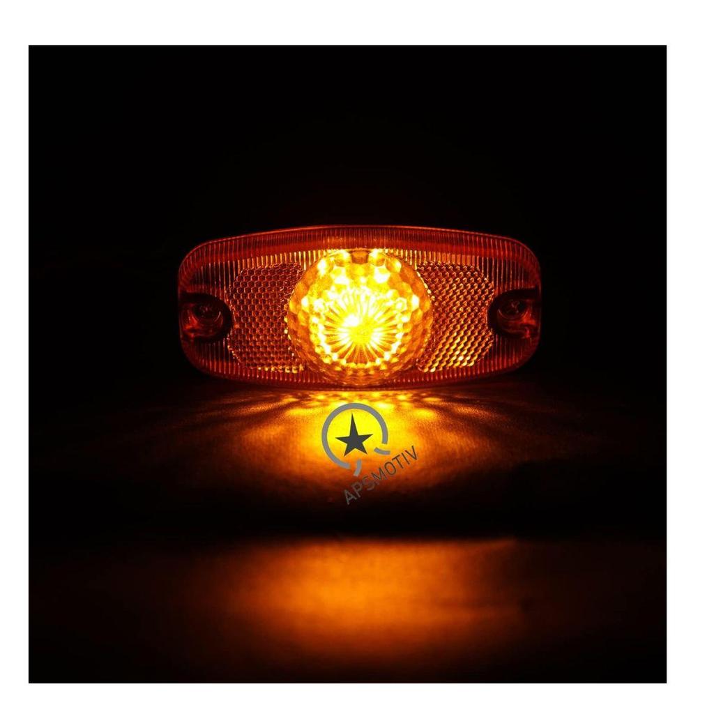 8-Pack Amber 4.5" Marker Lights 24V  Surface Mount LED Trailer Running Lights for Semi Truck, Freightliner Cascadia, RV, UTE, UTV