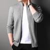 New 2025 Men's Stand Collar Zipper Knit Cardigan Sweater Coat for Autumn/Winter