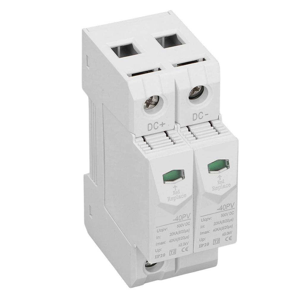 PV Überspannungsschutzgerät 2P DC 500V 40KA 35mm DIN-Schienenmontage Schutz CHLT?40PV