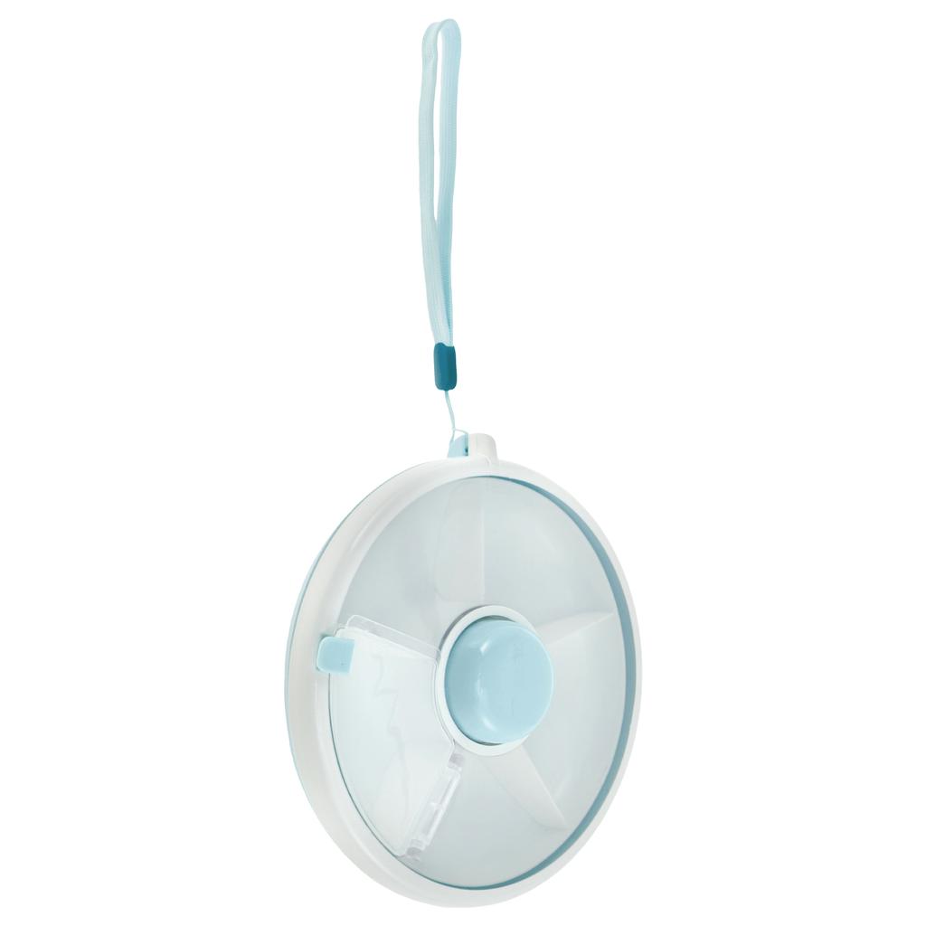 Portable Kids Snack Containers 5-Grid Toddler 360° Spinner ABS Plastic Snack Tray for Snack Candy Nut Picnic Storage Boxes