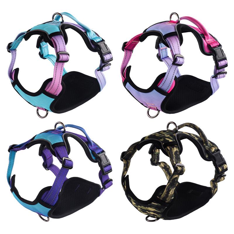 Reflective Pet Dog Harness and Leash for Medium to Large Dogs - Anti-Shock Design