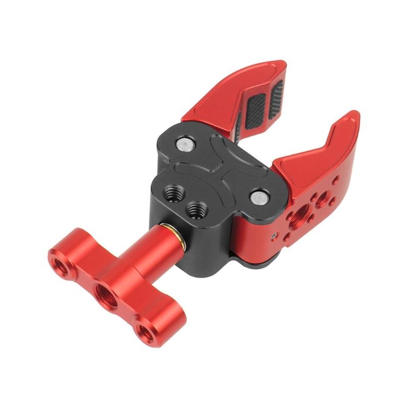 Aluminum Super Crabbing Clamp with 1/4inch 3/8inch Screw Threaded for Photography Accessories Equipment Mounting