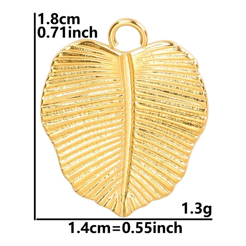 6pcs Gold Color Stainless Steel Charms For Jewelry Making Supplies Plant Leaf Flower Pendant Charm Cherry Pepper Sunflower Charm