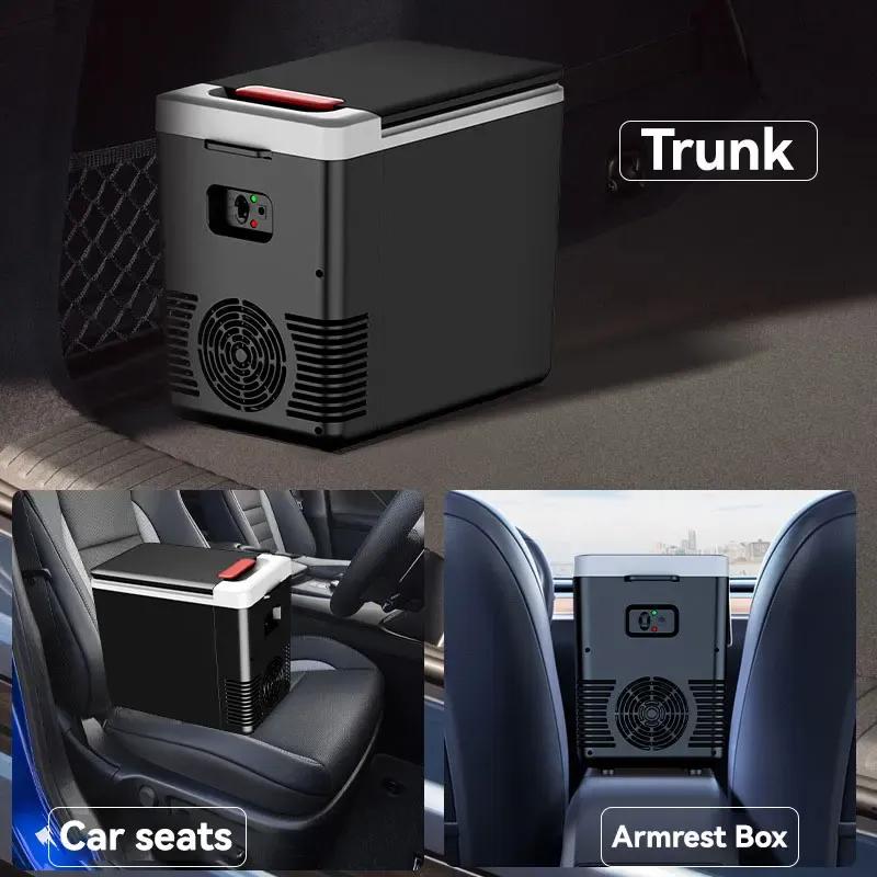 Mini Refrigerator 12V 220V Car Home Dual-use Refrigerator Freezer 10L Outdoor Cooler & Warmer Electric Fridge Portable Icebox