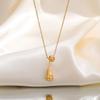Stainless Steel Flat Cross Chain Water Drop Y-Shaped Necklace Niche Design Sense Collarbone Chain, Jewelry Nc-2030