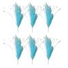 6 Pcs Peacock Grass Artificial Plants Pampas Grass Reed Flower Arrangement Home Bedroom Wedding Decorations Fake Flowers