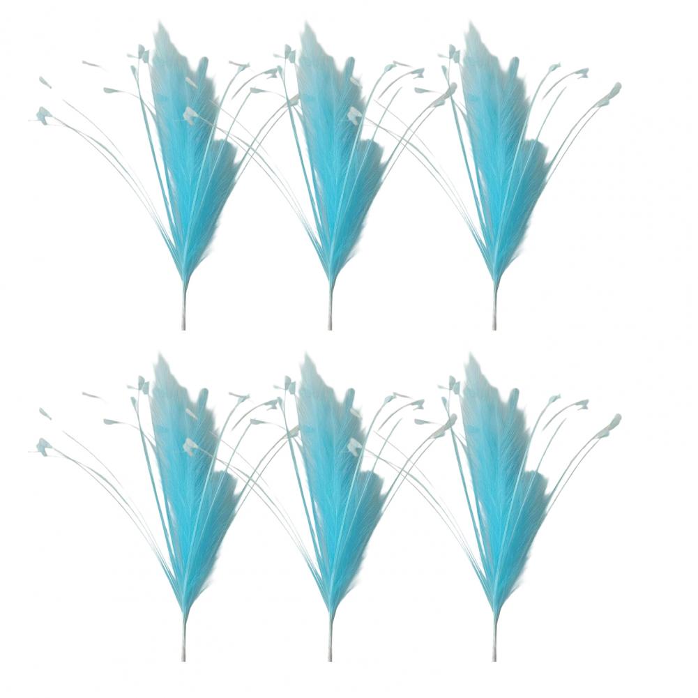 Искусственный тростник 6 шт. Искусственные стебли пампасной травы Многоцветные Пушистые Искусственные ветки камыша Бохо Ваза Искусственные цветы