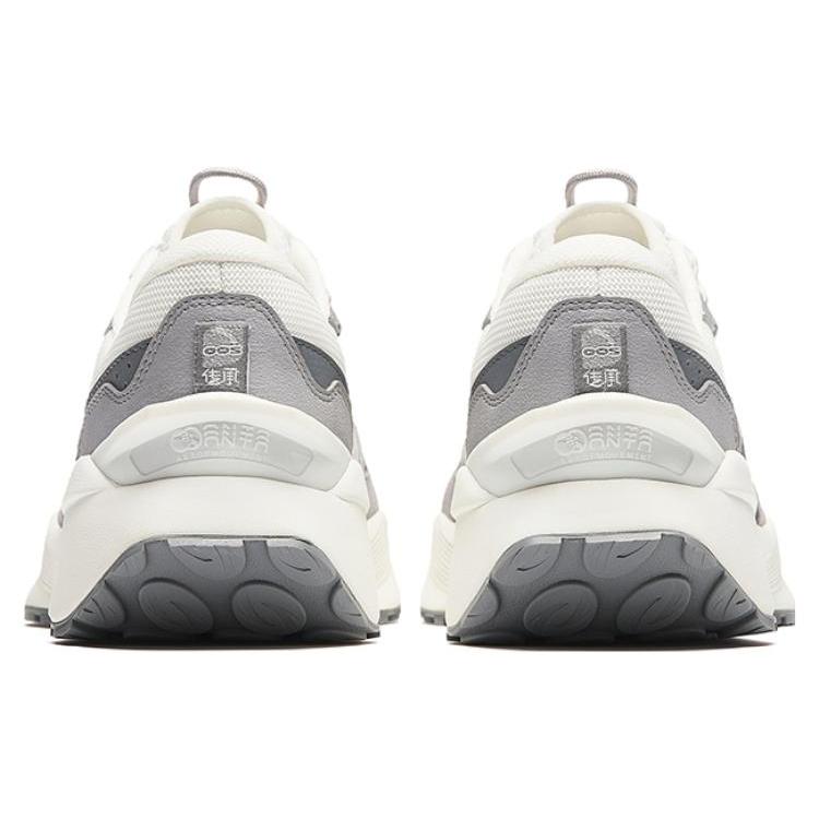 Anta HERITAGE Abrasion Resistant Breathable Cushioning Low top Casual Shoes Men's Cool Gray 112348878-3