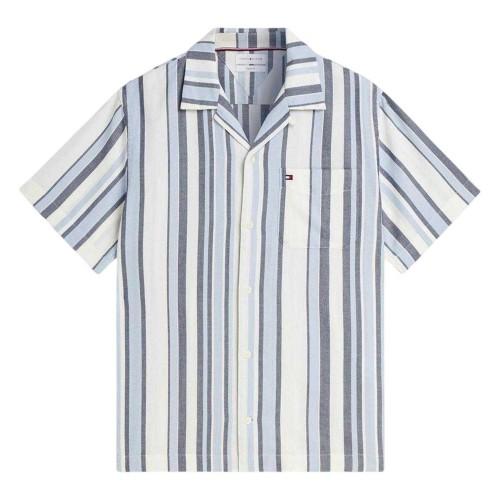 Tommy Hilfiger Mens Striped Short-Sleeved Shirt