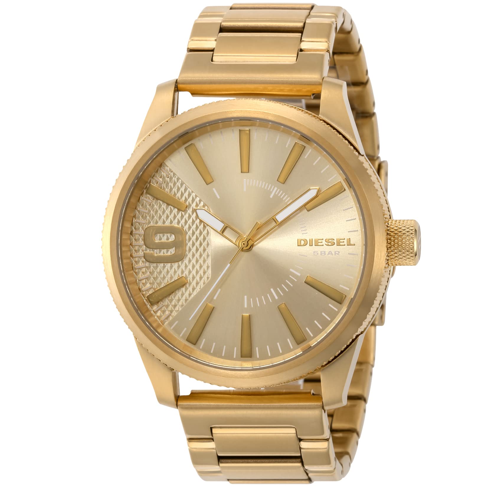 Diesel DZ1761 RASP Gold Quartz Watch Brand DIESEL Men s 46.5mm [Used] золотой