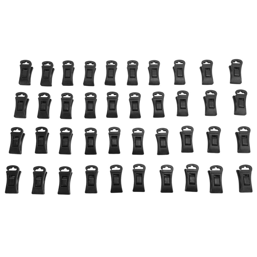 40Pcs Plastic Non Slip Clothespins Sock Laundry Clips with Hanging Hooks for Laundry Washing