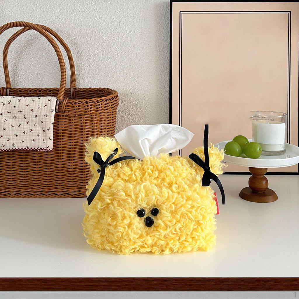 Tissue Box Dog Shaped Multi Purpose Ornament Gifts Napkin Holder Paper for Car Living Room