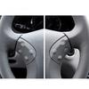 2x Black ABS Car Steering Wheel Button Cover Repalce For Benz C W203 01-07