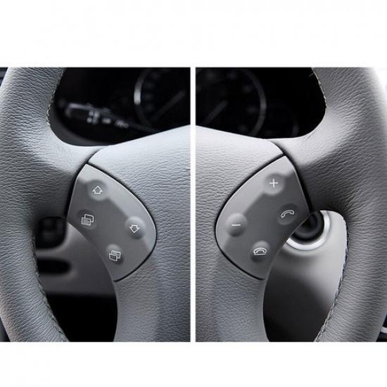 2x Black ABS Car Steering Wheel Button Cover Repalce For Benz C W203 01-07