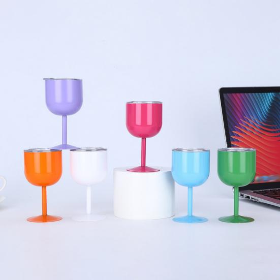 4 Oz Goblet Stainless Steel Compact Thermal Goblet with Straw And Lid Multi-purpose