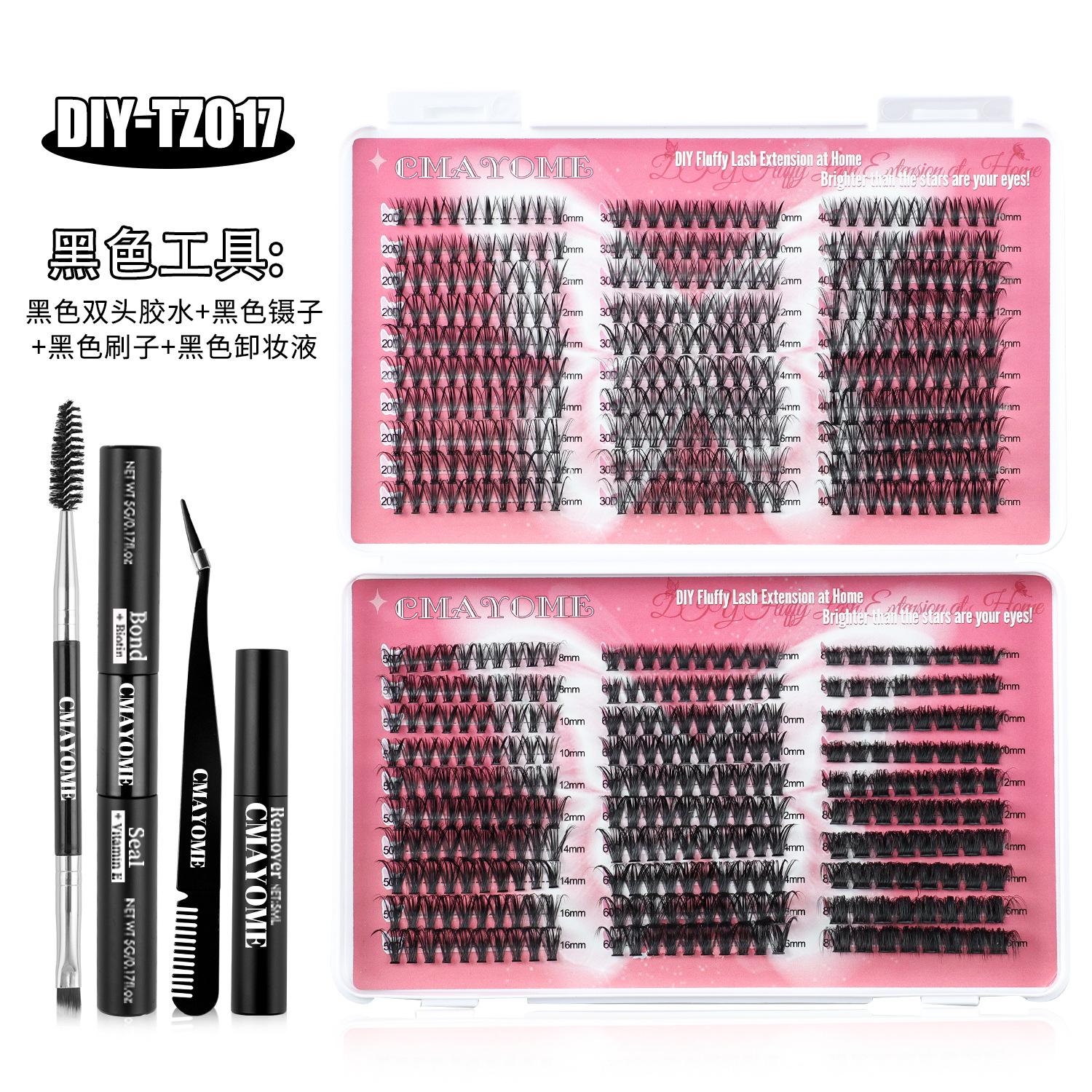 

570 пучков DIY многоразовые ресницы большой емкости, книга для ресниц, натуральные густые, D-образный изгиб, набор сегментированных накладных ресниц