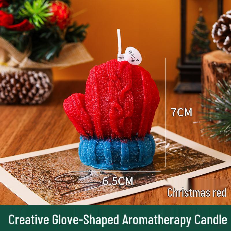 

Romantic Christmas Scented Candle and Woolen Gloves Set