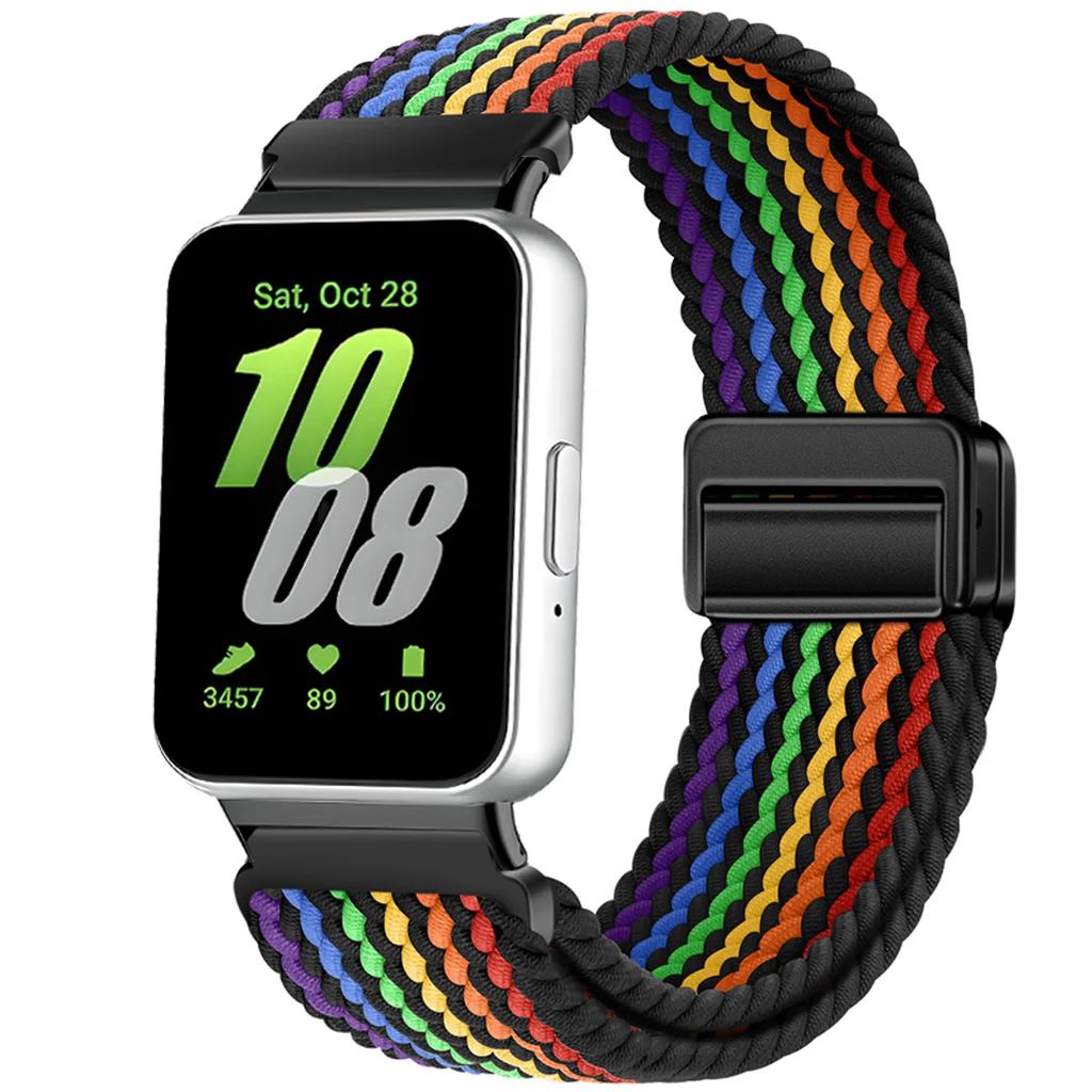 Magnetic Sport for Samsung Galaxy Fit 3 Watch Braided Strap Watchband for Samsung Galaxy Fit 3 Band Accessories Replacement