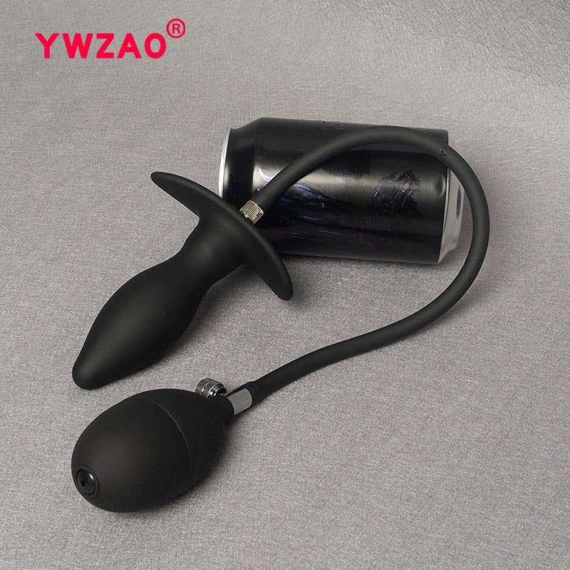 YWZAO Inflatable Anal Plug Silicone Wearable G46
