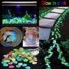 100pcs Luminous Stones Glow In The Dark Pebbles Stones Fluorescent Rocks for Fish Tank Aquarium Aquatic Landscape Home Decor