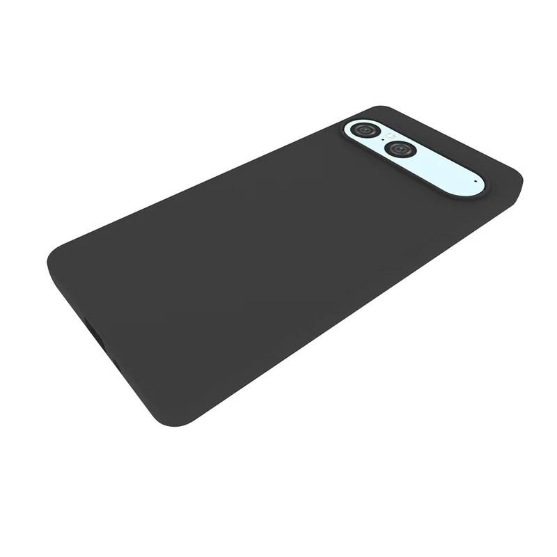 For Sony Xperia 10 VII TPU Case WANLONFENG MS Series Matte Back Cover with Tempered Glass (Big Hole Lens)