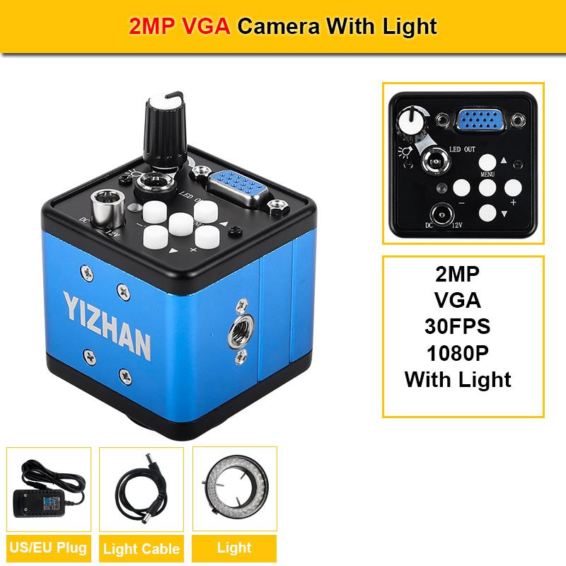 

1-150X Zoom C-mount объектив видео электронный микроскоп набор для новичков 2MP VGA 30FPS камера регулируемый свет микроскоп для ремонта US Plug