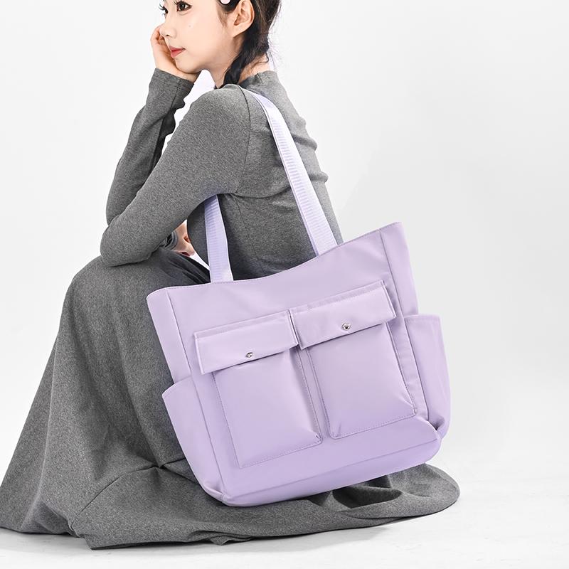 Handbag Large Capacity Tote Bag Women Solid Color Shoulder Bag